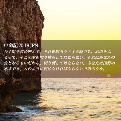Picture 02 - 申命記 20:19 JPN - 長く町を攻め囲んで、それを取ろう - Bible Verse Picture