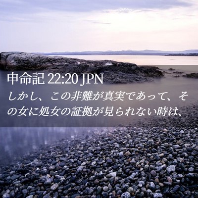 Picture 02 - 申命記 22:20 JPN - しかし、この非難が真実であって、 - Bible Verse Picture