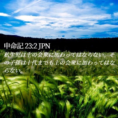 Picture 02 - 申命記 23:2 JPN - 私生児は主の会衆に加わってはなら - Bible Verse Picture