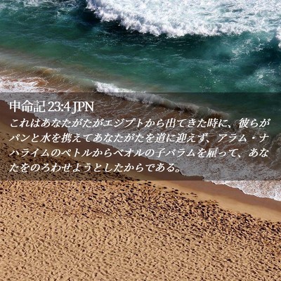 Picture 02 - 申命記 23:4 JPN - これはあなたがたがエジプトから出 - Bible Verse Picture