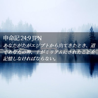 Picture 02 - 申命記 24:9 JPN - あなたがたがエジプトから出てきた - Bible Verse Picture