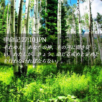 Picture 02 - 申命記 27:10 JPN - それゆえ、あなたの神、主の声に聞 - Bible Verse Picture