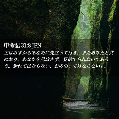 Picture 02 - 申命記 31:8 JPN - 主はみずからあなたに先立って行き - Bible Verse Picture