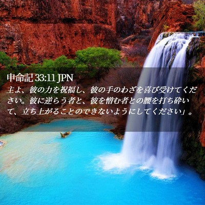 Picture 02 - 申命記 33:11 JPN - 主よ、彼の力を祝福し、彼の手のわ - Bible Verse Picture