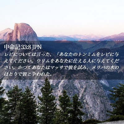 Picture 02 - 申命記 33:8 JPN - レビについては言った、「あなたの - Bible Verse Picture