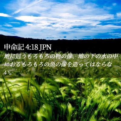 Picture 02 - 申命記 4:18 JPN - 地に這うもろもろの物の像、地の下 - Bible Verse Picture