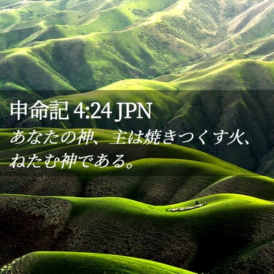 Picture 02 - 申命記 4:24 JPN - あなたの神、主は焼きつくす火、ね - Bible Verse Picture