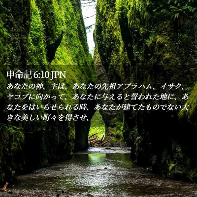 Picture 02 - 申命記 6:10 JPN - あなたの神、主は、あなたの先祖ア - Bible Verse Picture