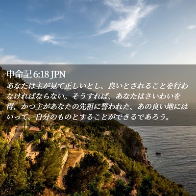 Picture 02 - 申命記 6:18 JPN - あなたは主が見て正しいとし、良い - Bible Verse Picture