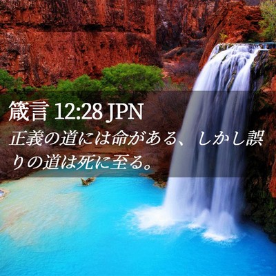 Picture 02 - 箴言 12:28 JPN - 正義の道には命がある、しかし誤り - Bible Verse Picture