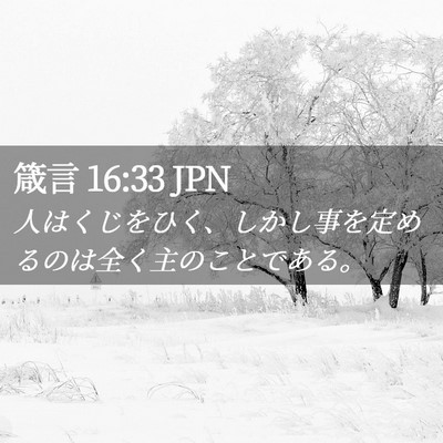 Picture 02 - 箴言 16:33 JPN - 人はくじをひく、しかし事を定める - Bible Verse Picture