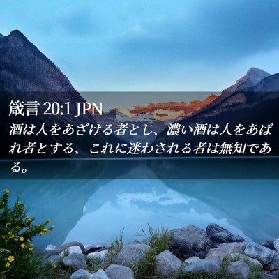 Picture 02 - 箴言 20:1 JPN - 酒は人をあざける者とし、濃い酒は - Bible Verse Picture