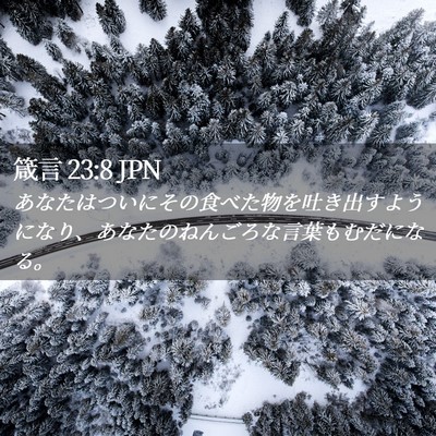Picture 02 - 箴言 23:8 JPN - あなたはついにその食べた物を吐き - Bible Verse Picture