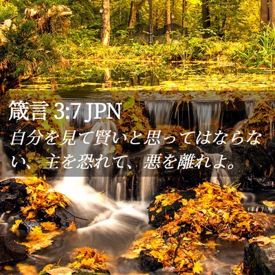 Picture 02 - 箴言 3:7 JPN - 自分を見て賢いと思ってはならない - Bible Verse Picture