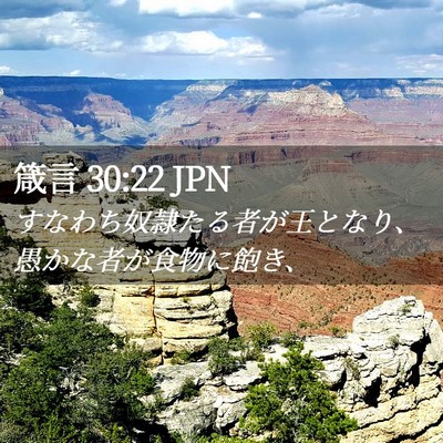 Picture 02 - 箴言 30:22 JPN - すなわち奴隷たる者が王となり、愚 - Bible Verse Picture