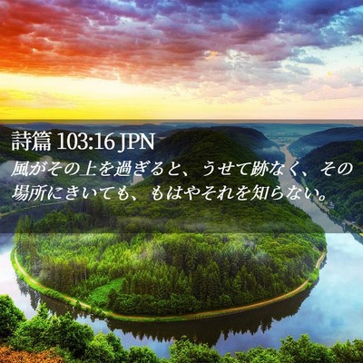 Picture 02 - 詩篇 103:16 JPN - 風がその上を過ぎると、うせて跡な - Bible Verse Picture