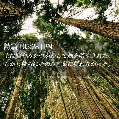Picture 02 - 詩篇 105:28 JPN - 主は暗やみをつかわして地を暗くさ - Bible Verse Picture