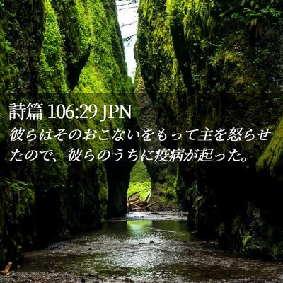 Picture 02 - 詩篇 106:29 JPN - 彼らはそのおこないをもって主を怒 - Bible Verse Picture