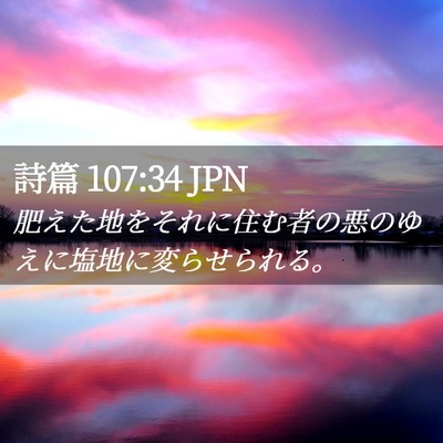 Picture 02 - 詩篇 107:34 JPN - 肥えた地をそれに住む者の悪のゆえ - Bible Verse Picture