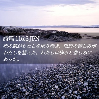 Picture 02 - 詩篇 116:3 JPN - 死の綱がわたしを取り巻き、陰府の - Bible Verse Picture