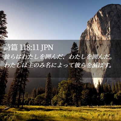 Picture 02 - 詩篇 118:11 JPN - 彼らはわたしを囲んだ、わたしを囲 - Bible Verse Picture
