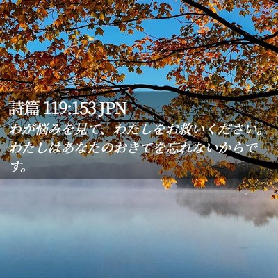 Picture 02 - 詩篇 119:153 JPN - わが悩みを見て、わたしをお救いく - Bible Verse Picture