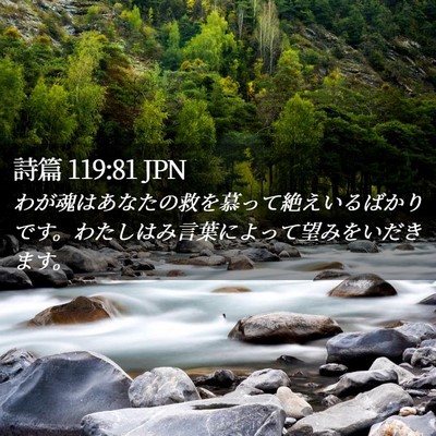 Picture 02 - 詩篇 119:81 JPN - わが魂はあなたの救を慕って絶えい - Bible Verse Picture