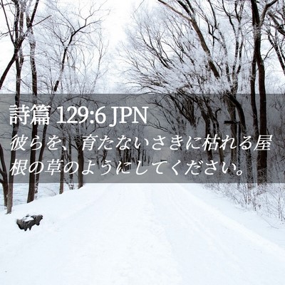 Picture 02 - 詩篇 129:6 JPN - 彼らを、育たないさきに枯れる屋根 - Bible Verse Picture
