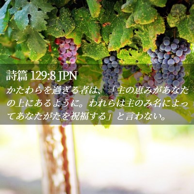 Picture 02 - 詩篇 129:8 JPN - かたわらを過ぎる者は、「主の恵み - Bible Verse Picture