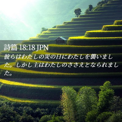 Picture 02 - 詩篇 18:18 JPN - 彼らはわたしの災の日にわたしを襲 - Bible Verse Picture