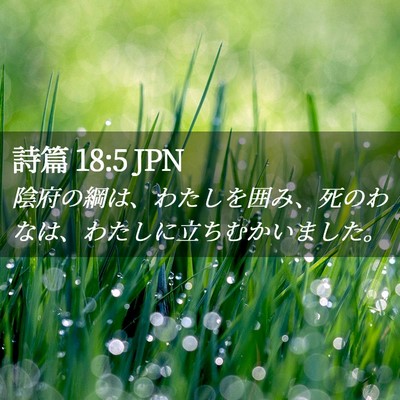 Picture 02 - 詩篇 18:5 JPN - 陰府の綱は、わたしを囲み、死のわ - Bible Verse Picture
