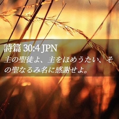Picture 02 - 詩篇 30:4 JPN - 主の聖徒よ、主をほめうたい、その - Bible Verse Picture