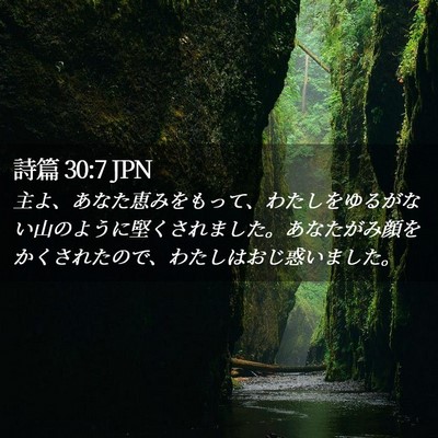 Picture 02 - 詩篇 30:7 JPN - 主よ、あなた恵みをもって、わたし - Bible Verse Picture