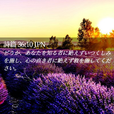Picture 02 - 詩篇 36:10 JPN - どうか、あなたを知る者に絶えずい - Bible Verse Picture
