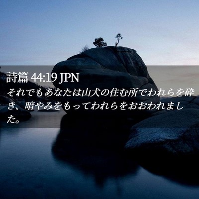 Picture 02 - 詩篇 44:19 JPN - それでもあなたは山犬の住む所でわ - Bible Verse Picture
