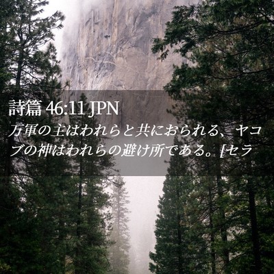 Picture 02 - 詩篇 46:11 JPN - 万軍の主はわれらと共におられる、 - Bible Verse Picture