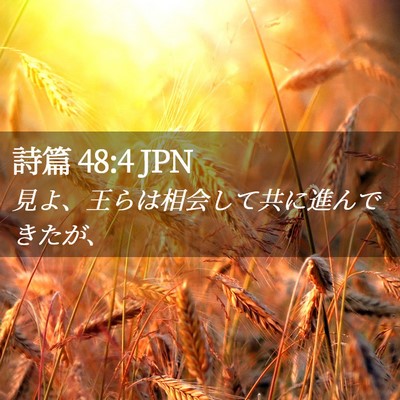 Picture 02 - 詩篇 48:4 JPN - 見よ、王らは相会して共に進んでき - Bible Verse Picture