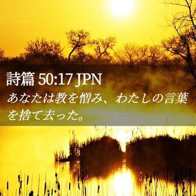 Picture 02 - 詩篇 50:17 JPN - あなたは教を憎み、わたしの言葉を - Bible Verse Picture