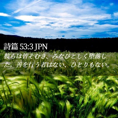 Picture 02 - 詩篇 53:3 JPN - 彼らは皆そむき、みなひとしく堕落 - Bible Verse Picture