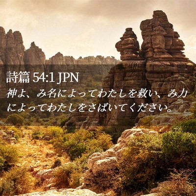 Picture 02 - 詩篇 54:1 JPN - 神よ、み名によってわたしを救い、 - Bible Verse Picture