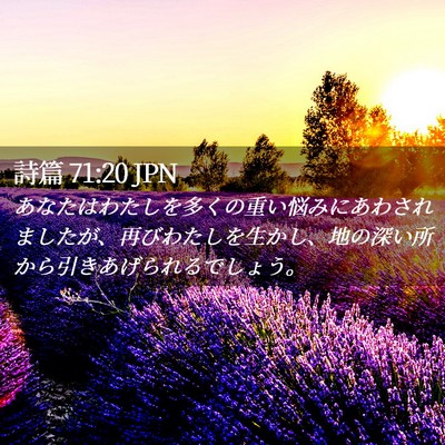 Picture 02 - 詩篇 71:20 JPN - あなたはわたしを多くの重い悩みに - Bible Verse Picture
