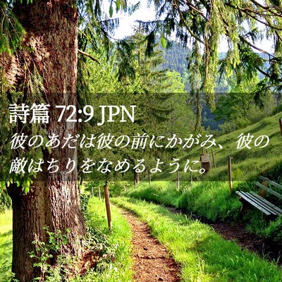 Picture 02 - 詩篇 72:9 JPN - 彼のあだは彼の前にかがみ、彼の敵 - Bible Verse Picture