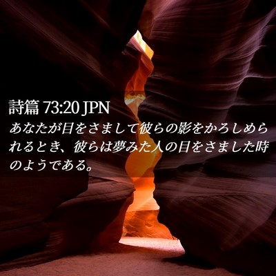 Picture 02 - 詩篇 73:20 JPN - あなたが目をさまして彼らの影をか - Bible Verse Picture