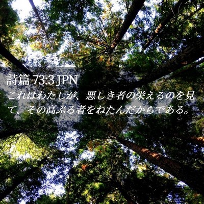 Picture 02 - 詩篇 73:3 JPN - これはわたしが、悪しき者の栄える - Bible Verse Picture