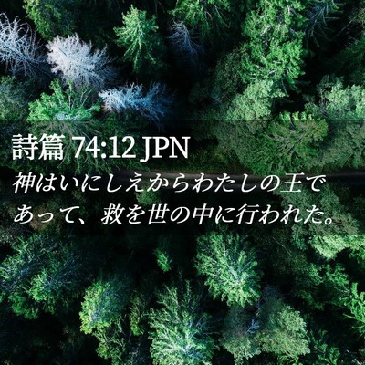Picture 02 - 詩篇 74:12 JPN - 神はいにしえからわたしの王であっ - Bible Verse Picture