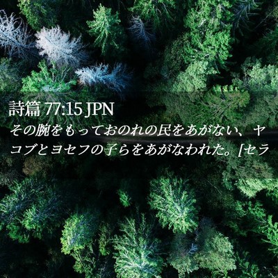 Picture 02 - 詩篇 77:15 JPN - その腕をもっておのれの民をあがな - Bible Verse Picture