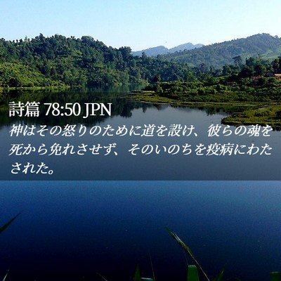 Picture 02 - 詩篇 78:50 JPN - 神はその怒りのために道を設け、彼 - Bible Verse Picture