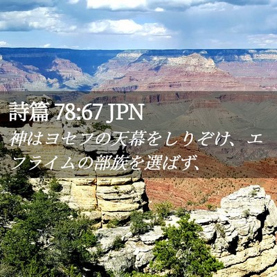 Picture 02 - 詩篇 78:67 JPN - 神はヨセフの天幕をしりぞけ、エフ - Bible Verse Picture