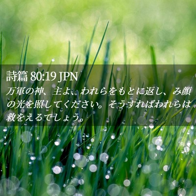 Picture 02 - 詩篇 80:19 JPN - 万軍の神、主よ、われらをもとに返 - Bible Verse Picture