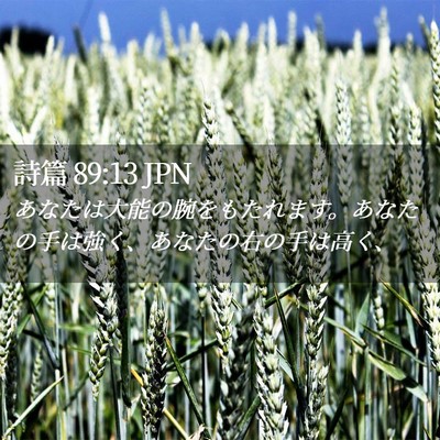 Picture 02 - 詩篇 89:13 JPN - あなたは大能の腕をもたれます。あ - Bible Verse Picture